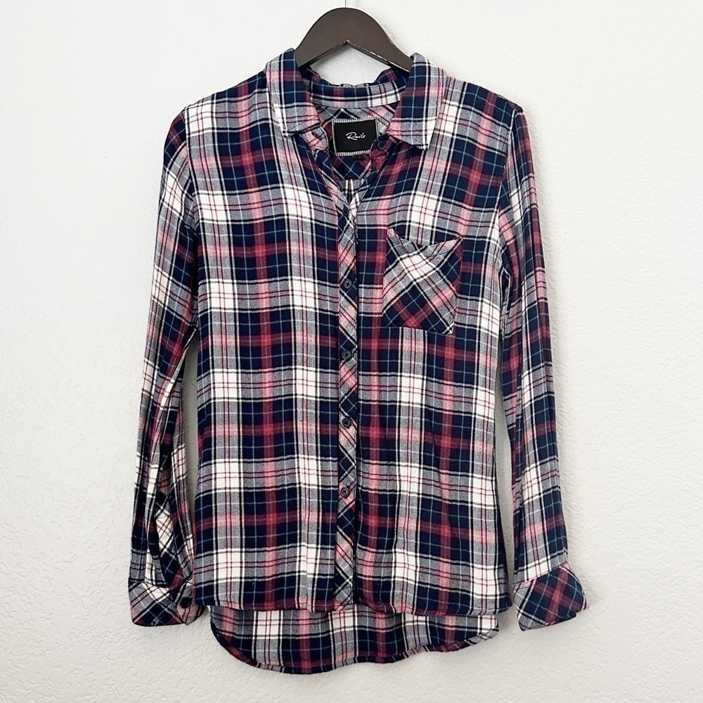 RAILS Red Blue White Plaid Button Up Long Sleeve Shirt